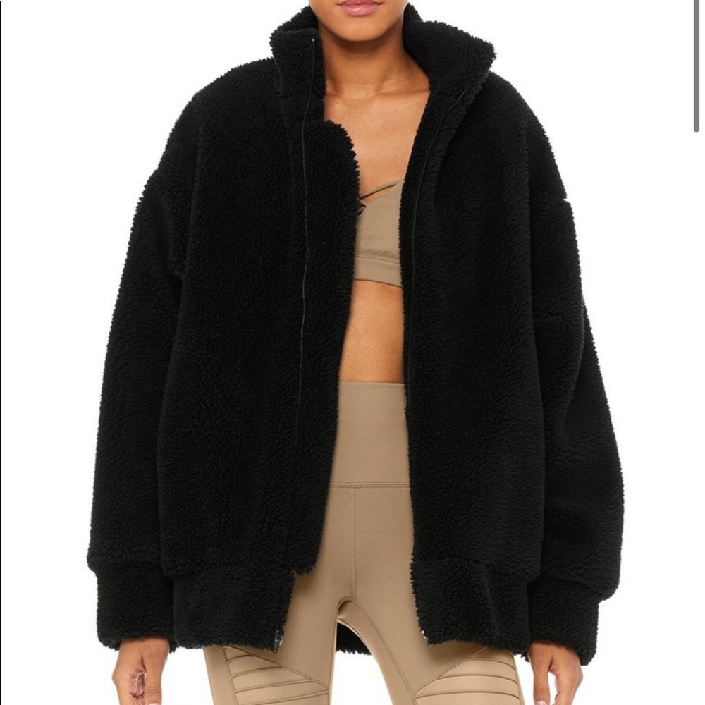ALO Yoga Black Teddy Jacket